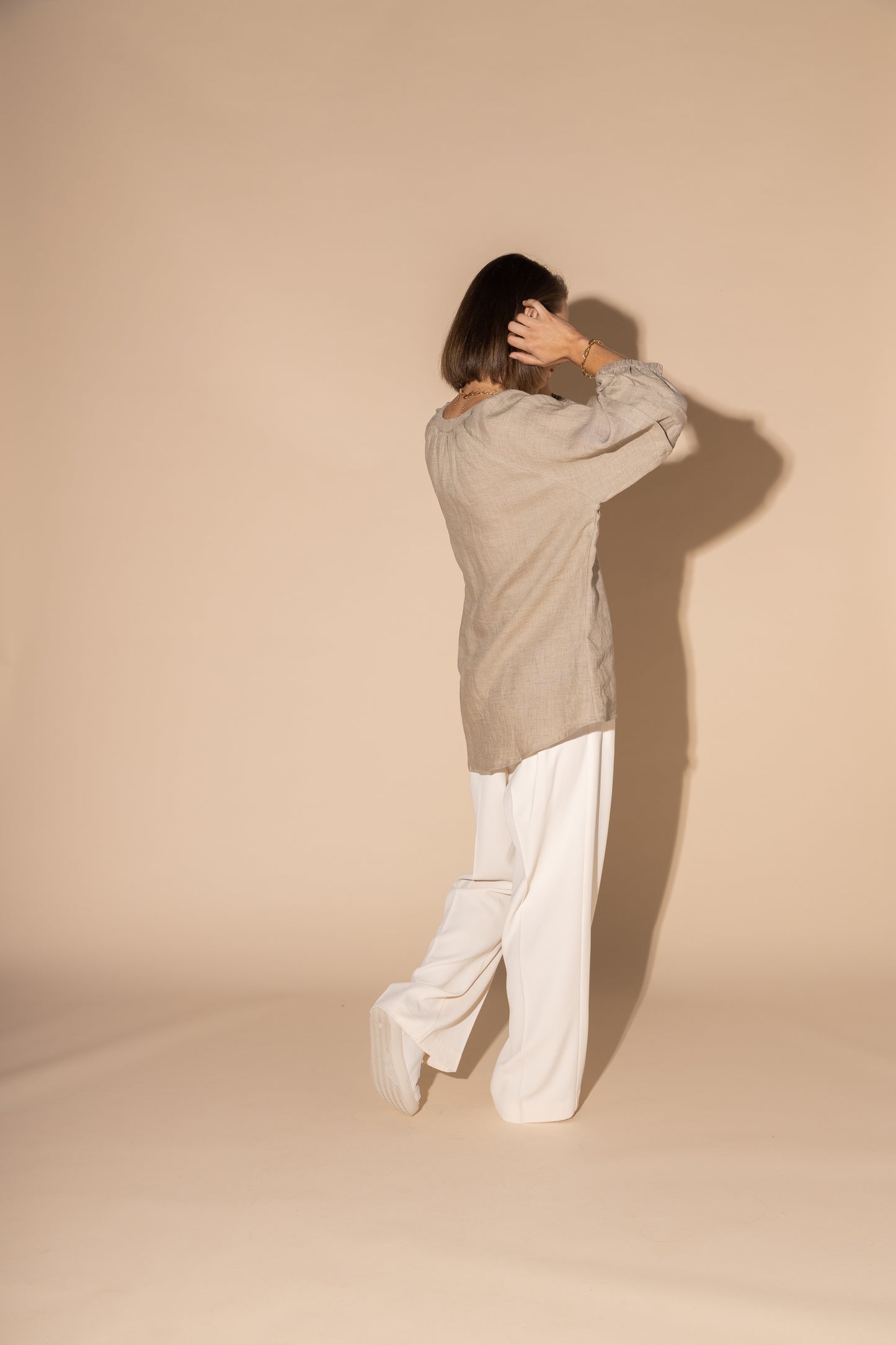 1201L - FROND BLOUSE - NATURAL