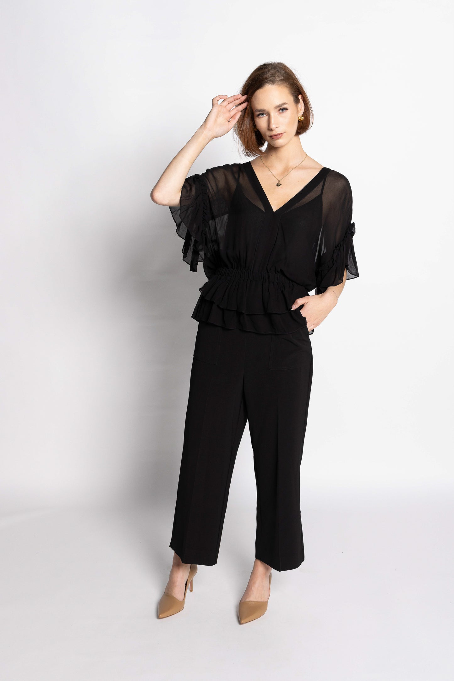 1230L - Brooke Blouse - Black