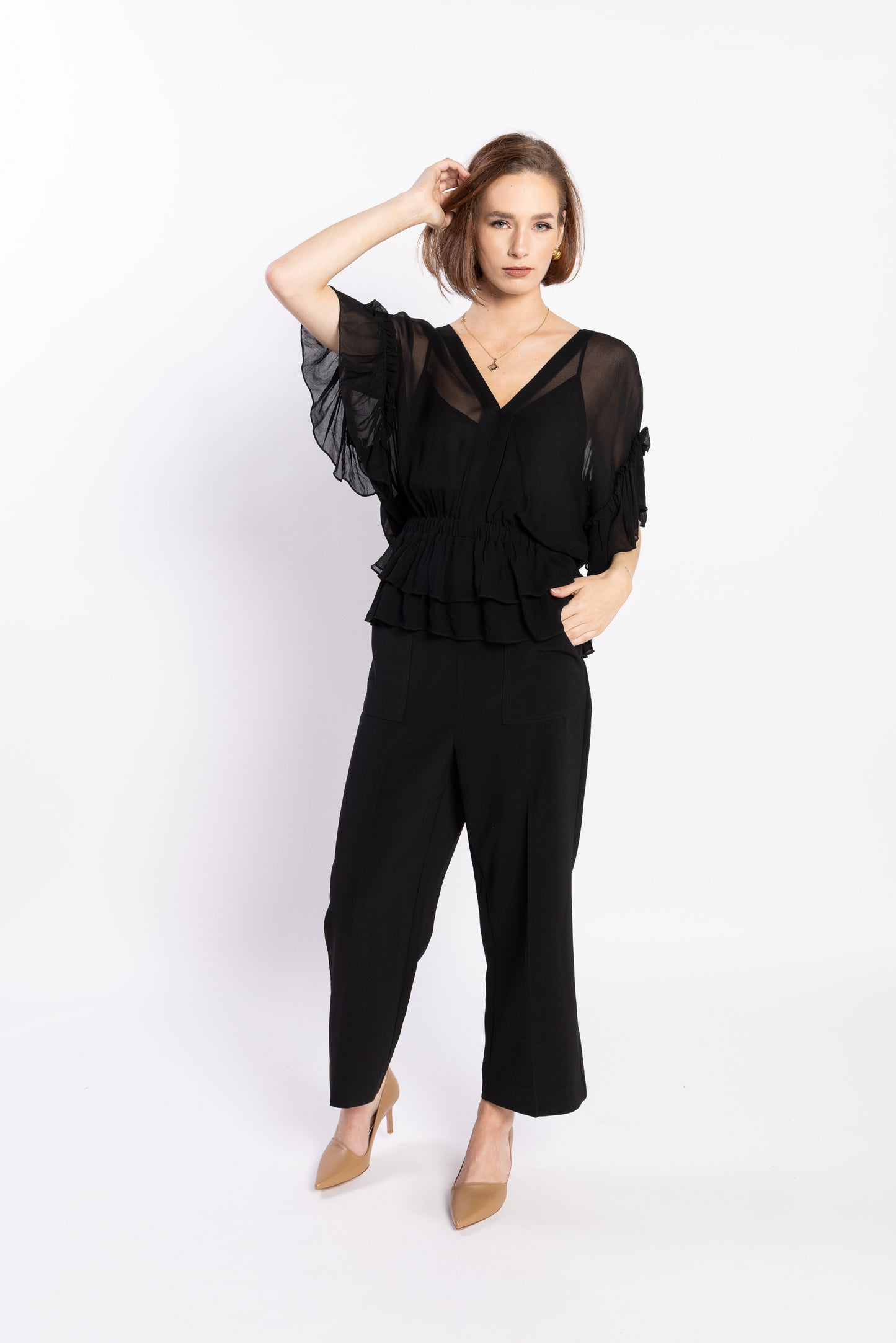 1230L - Brooke Blouse - Black