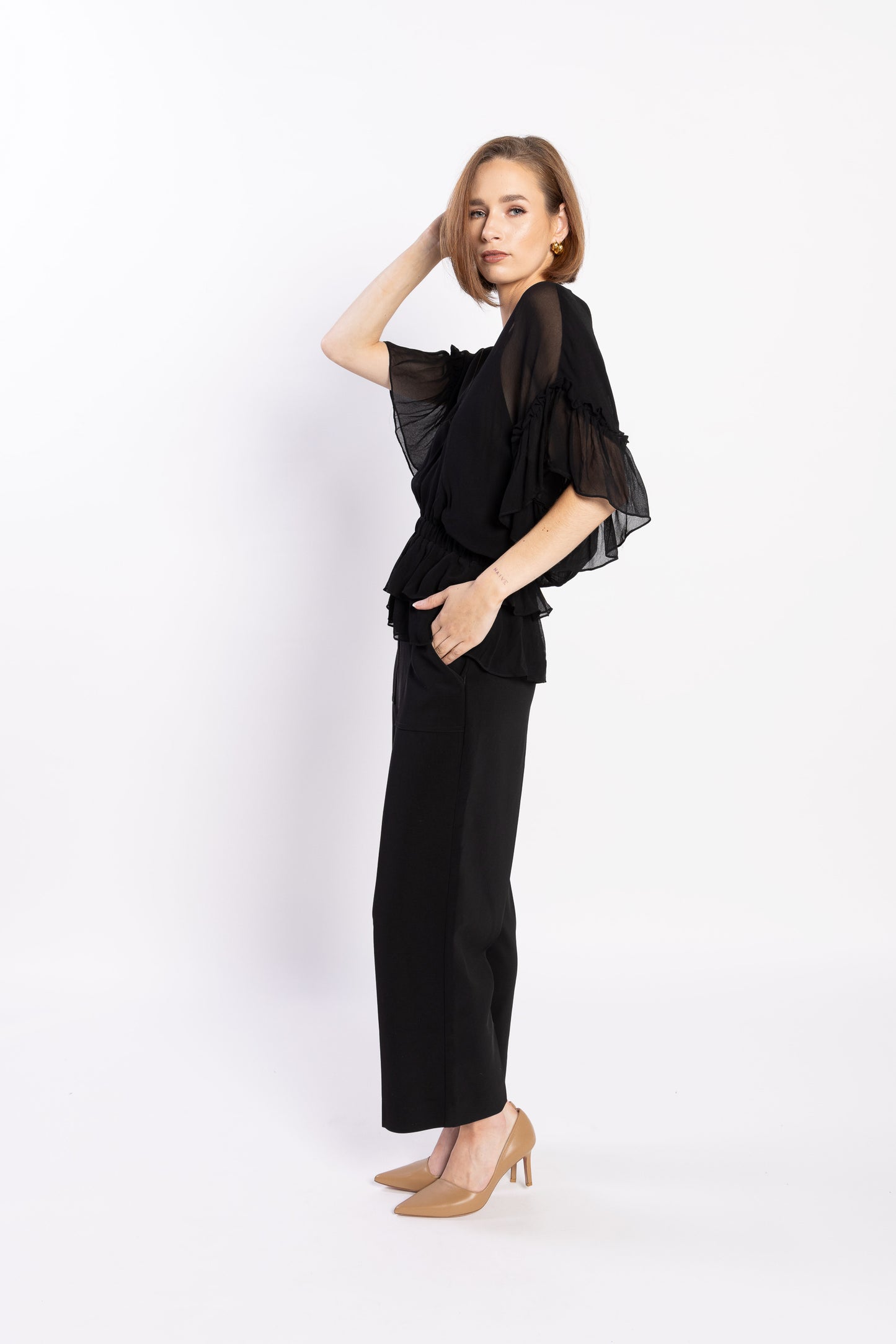 1230L - Brooke Blouse - Black