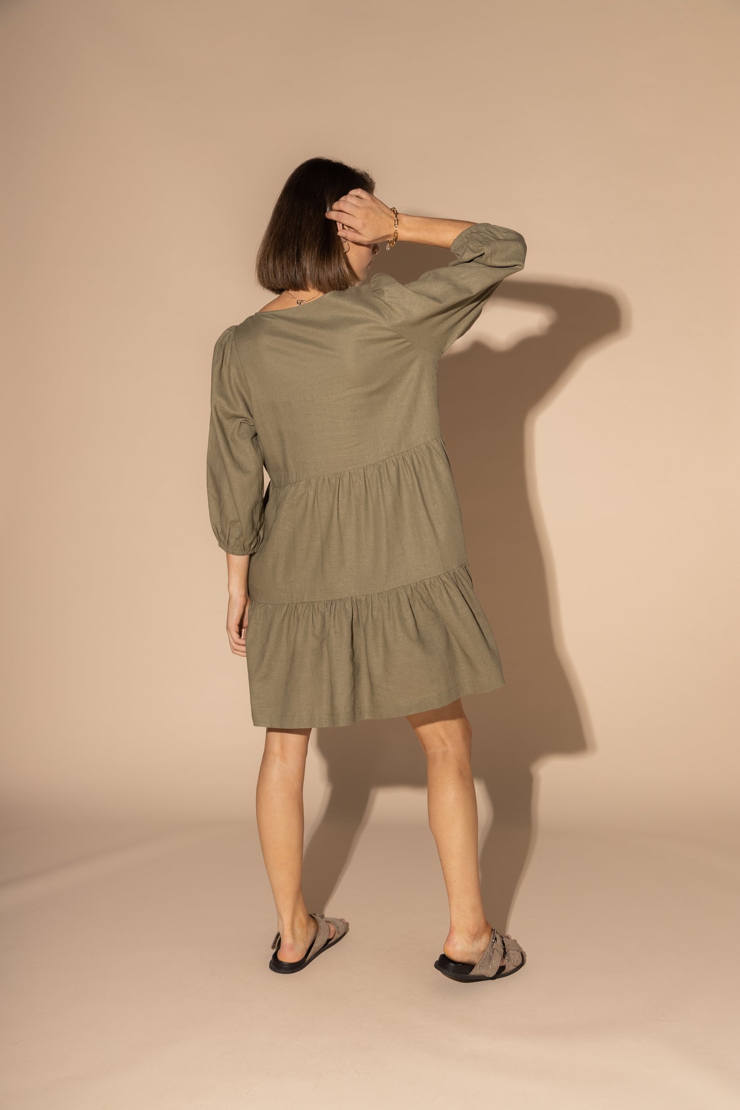 2127L - PAYTON DRESS - OLIVE