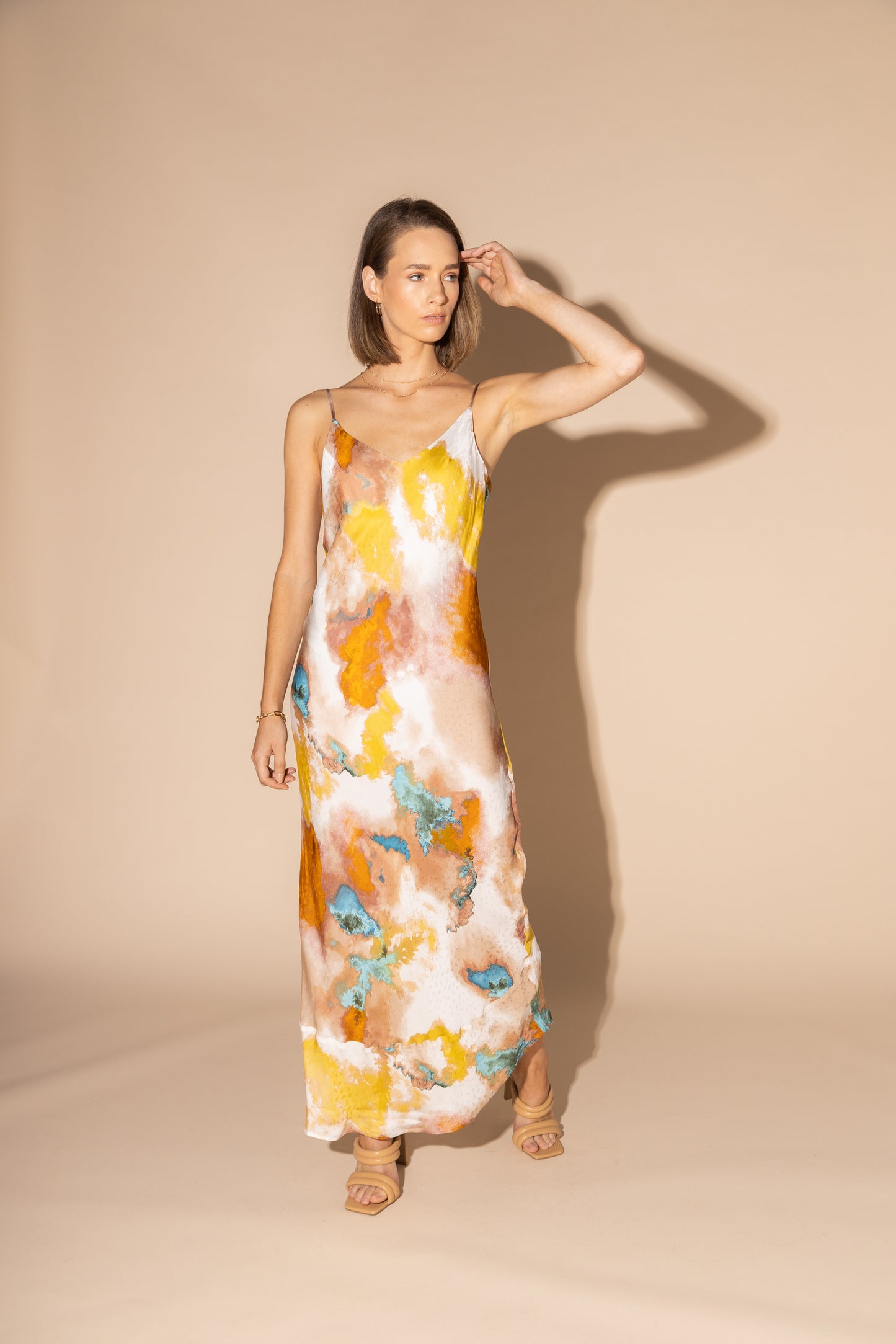 2141L - UNBIASED DRESS - WATER COLOUR