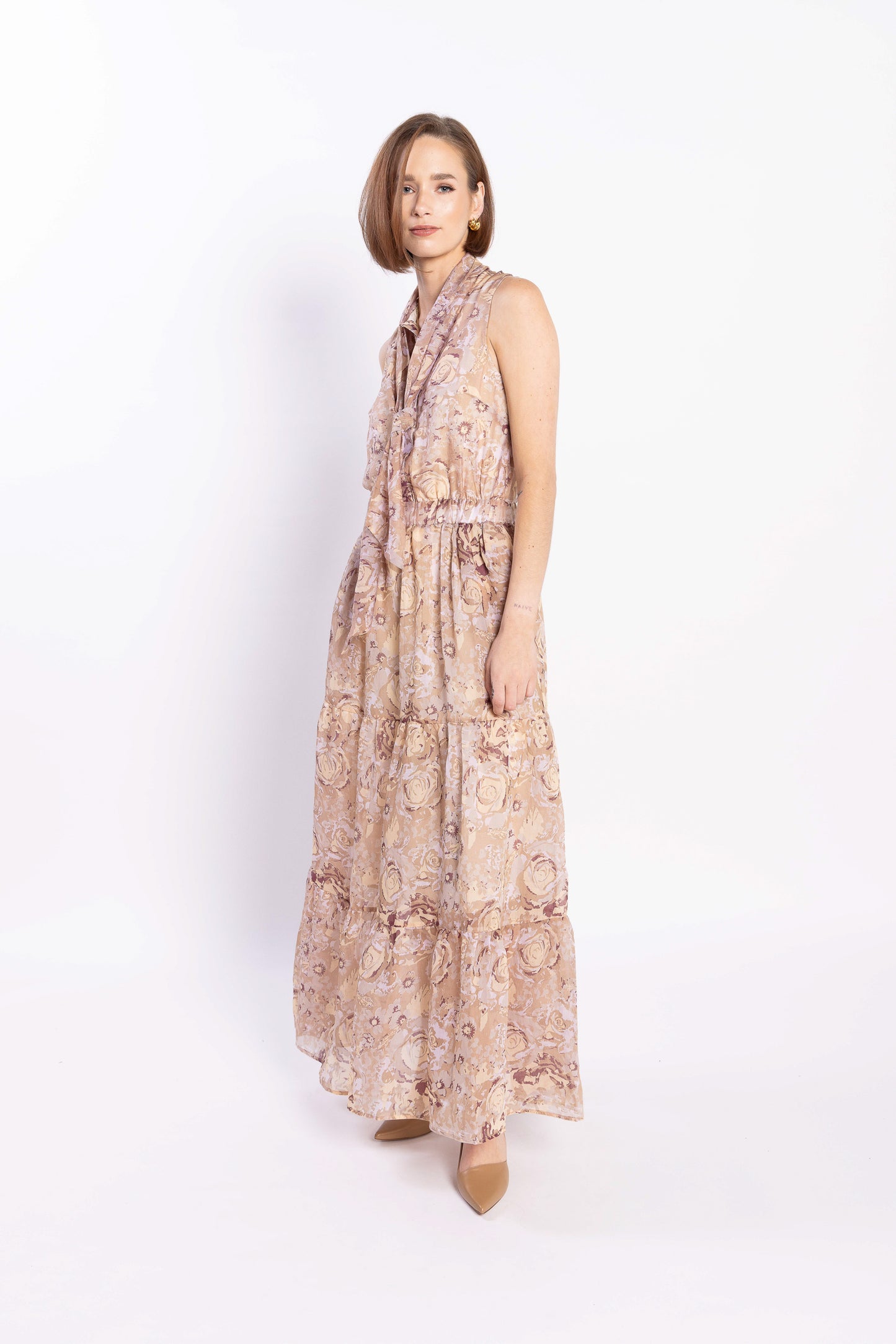 2145L - MELROSE DRESS - GOLD ROSE