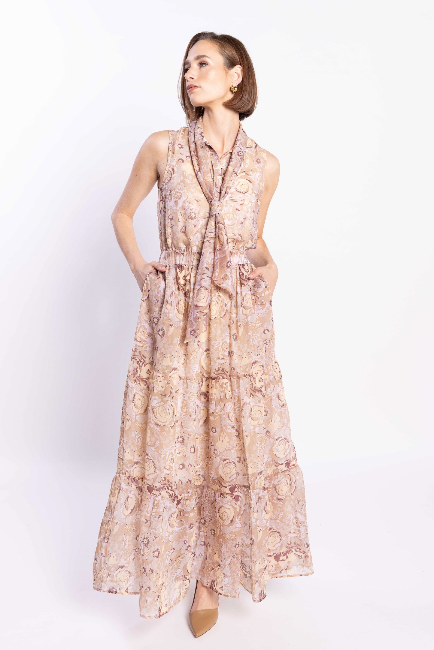 2145L - MELROSE DRESS - GOLD ROSE