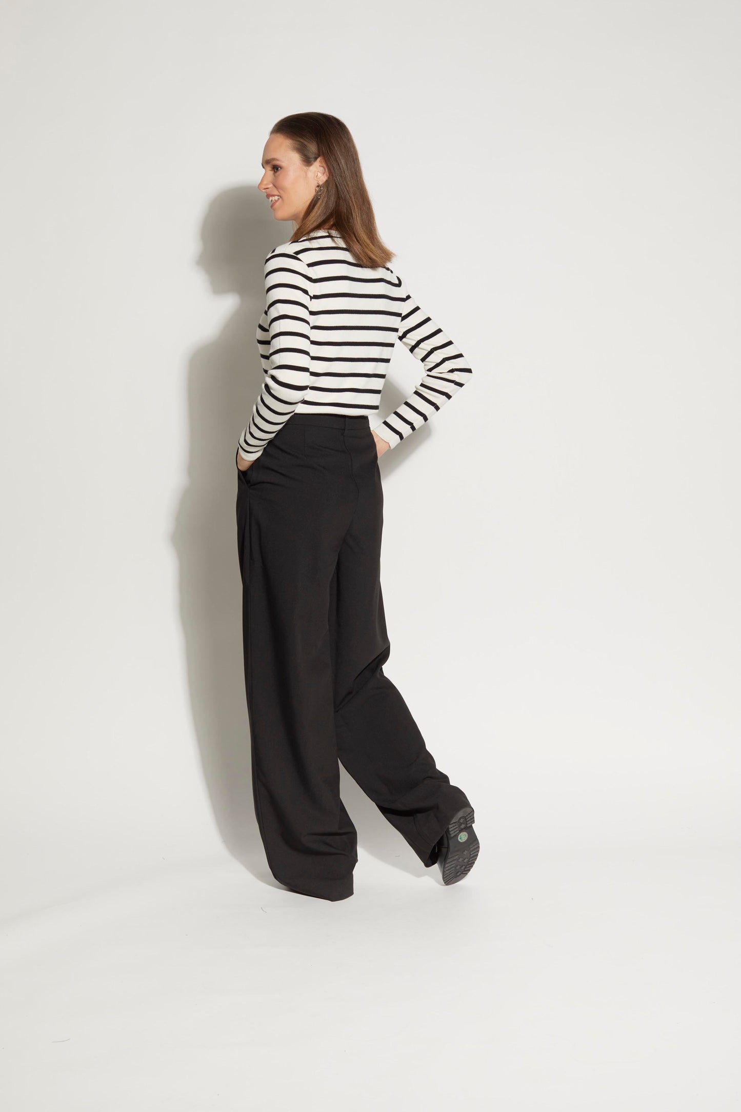 3062L - Mime Sweater - White/Black Stripe