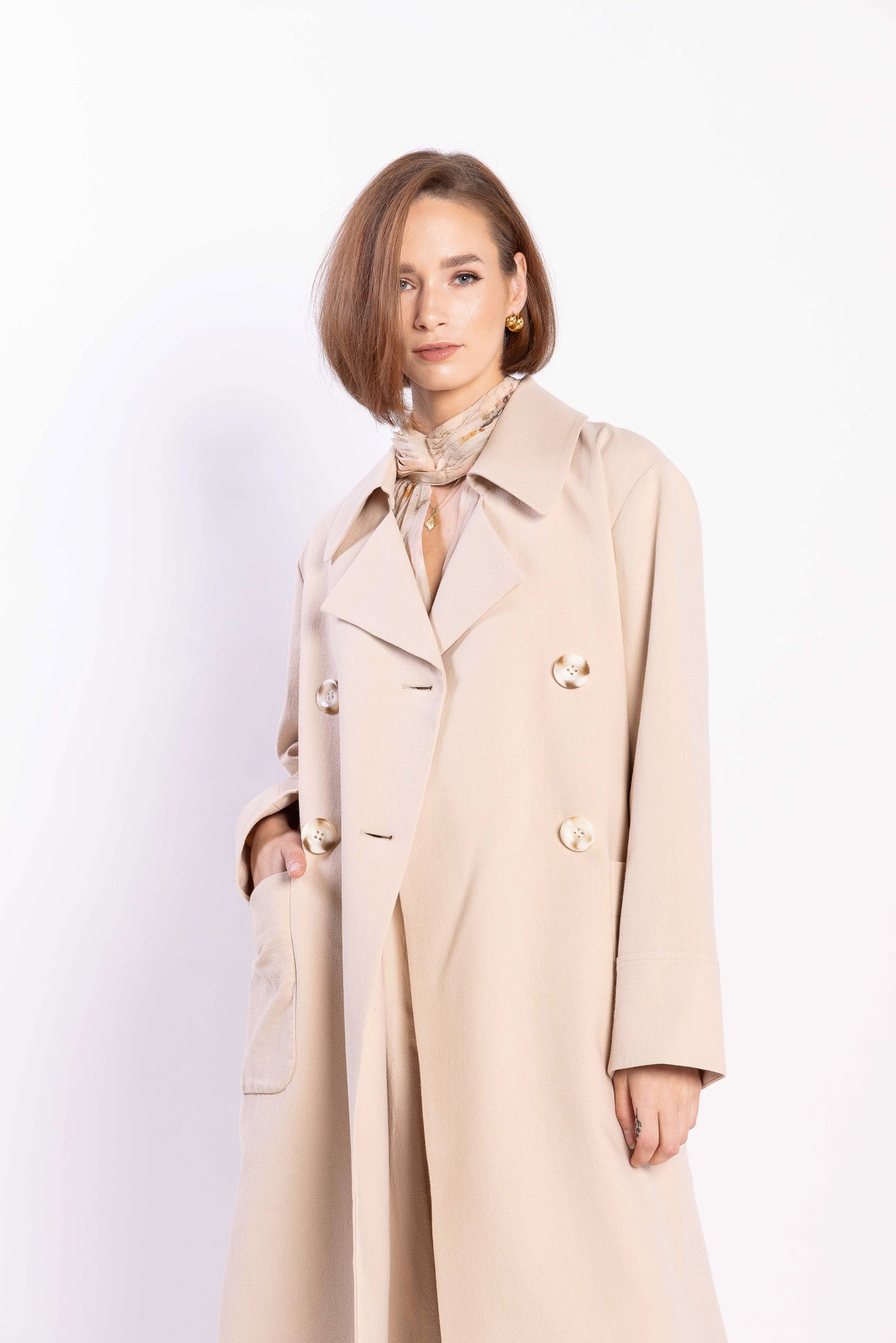 5049L - RIDGE TRENCH COAT - TAUPE