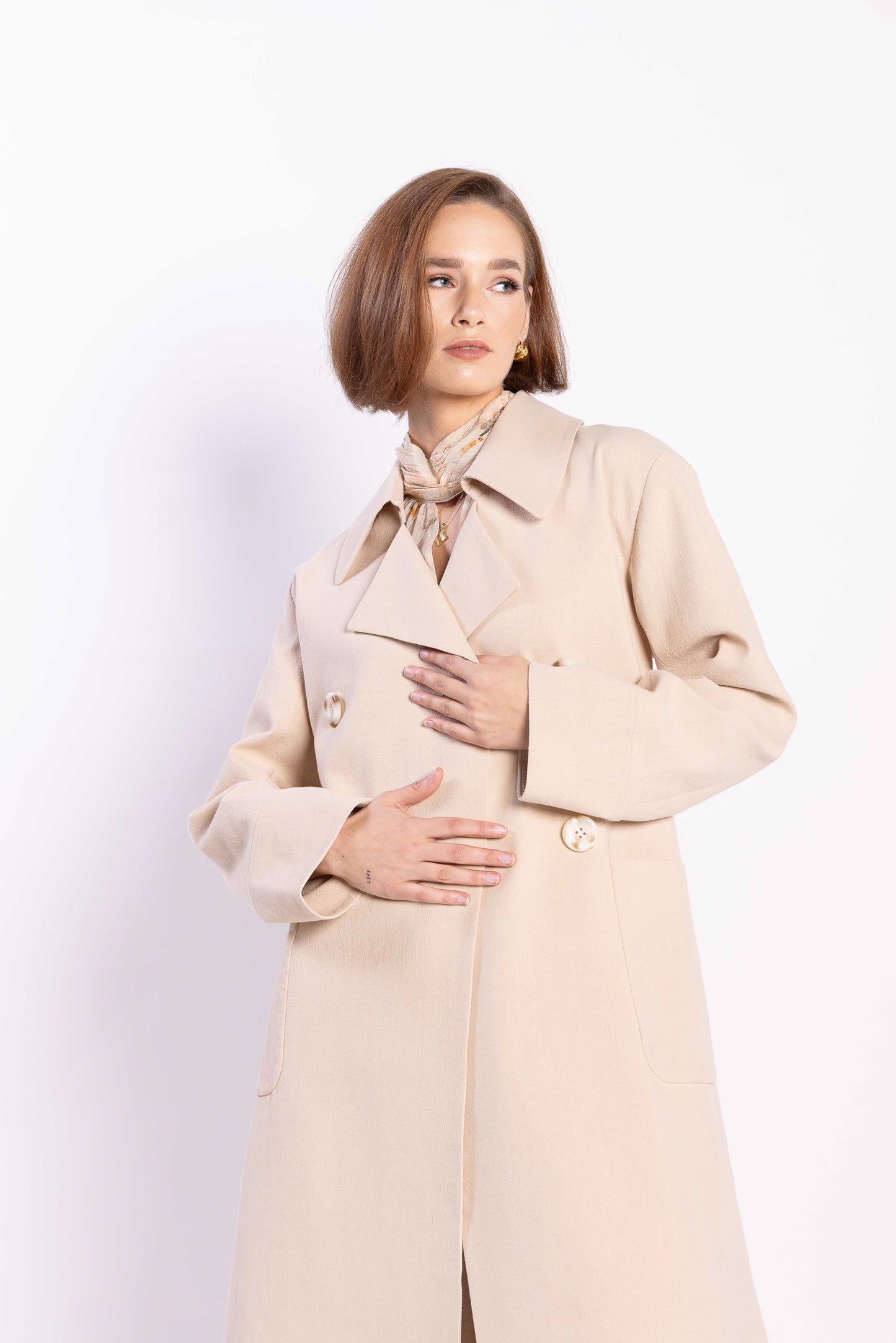 5049L - RIDGE TRENCH COAT - TAUPE