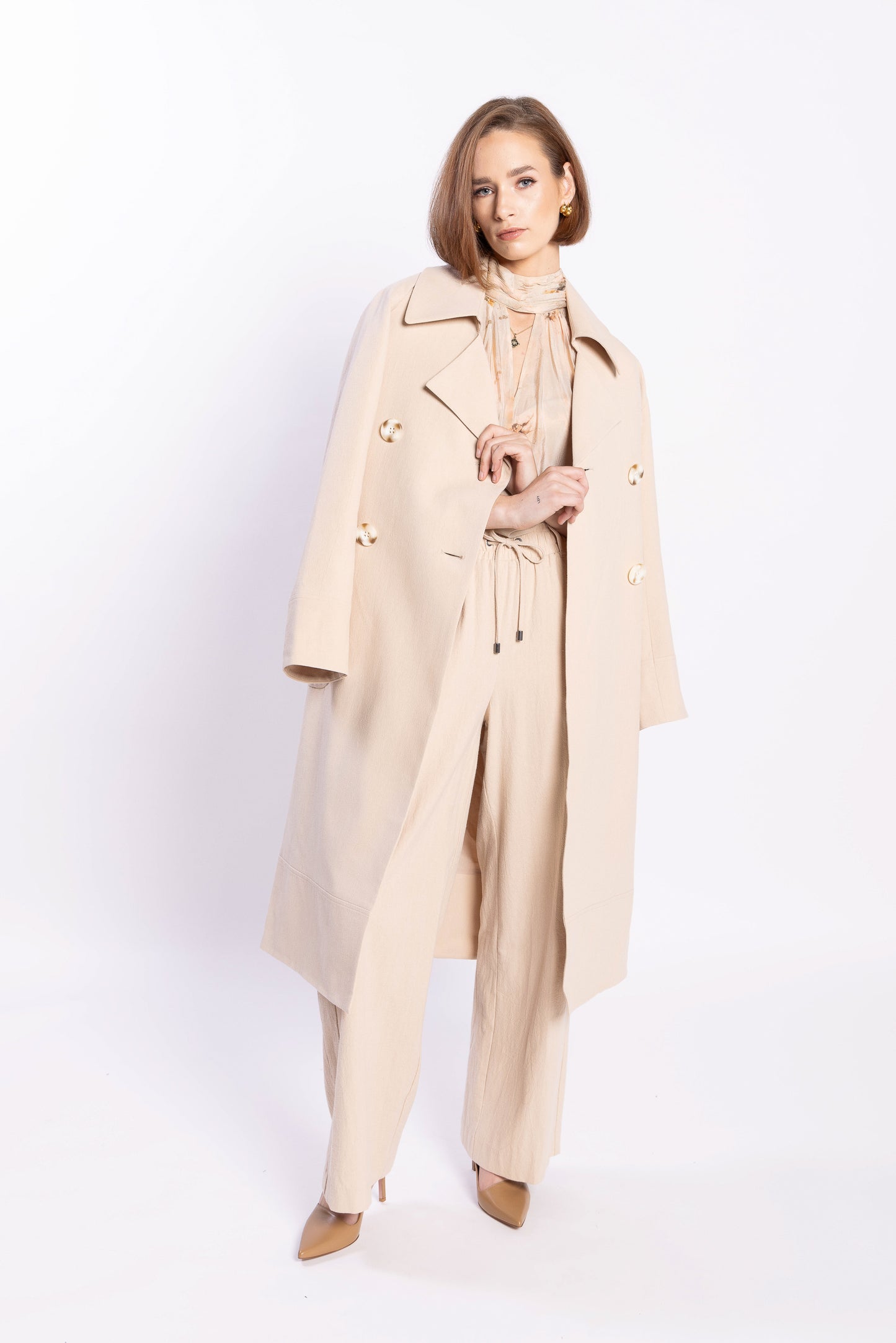 5049L - RIDGE TRENCH COAT - TAUPE