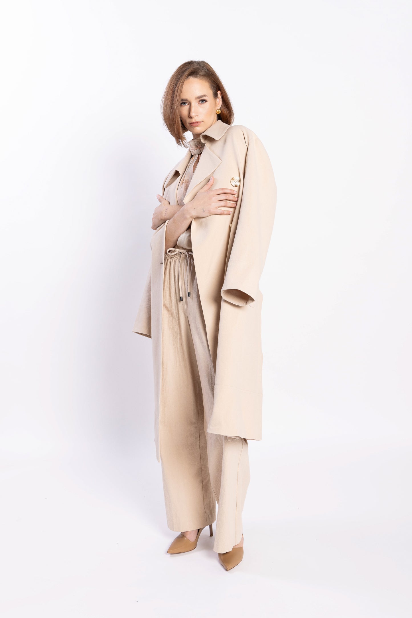 5049L - RIDGE TRENCH COAT - TAUPE