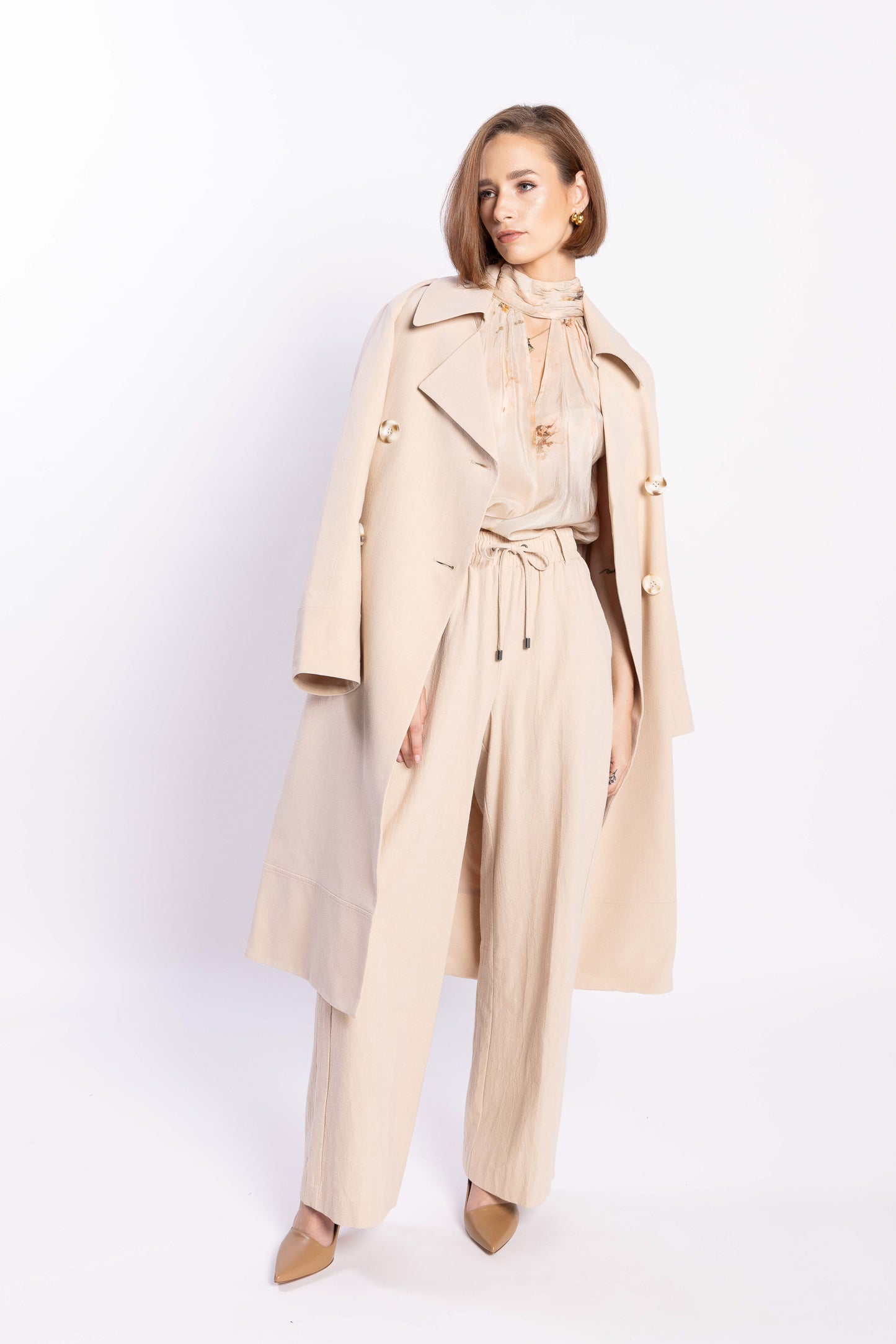 5049L - RIDGE TRENCH COAT - TAUPE