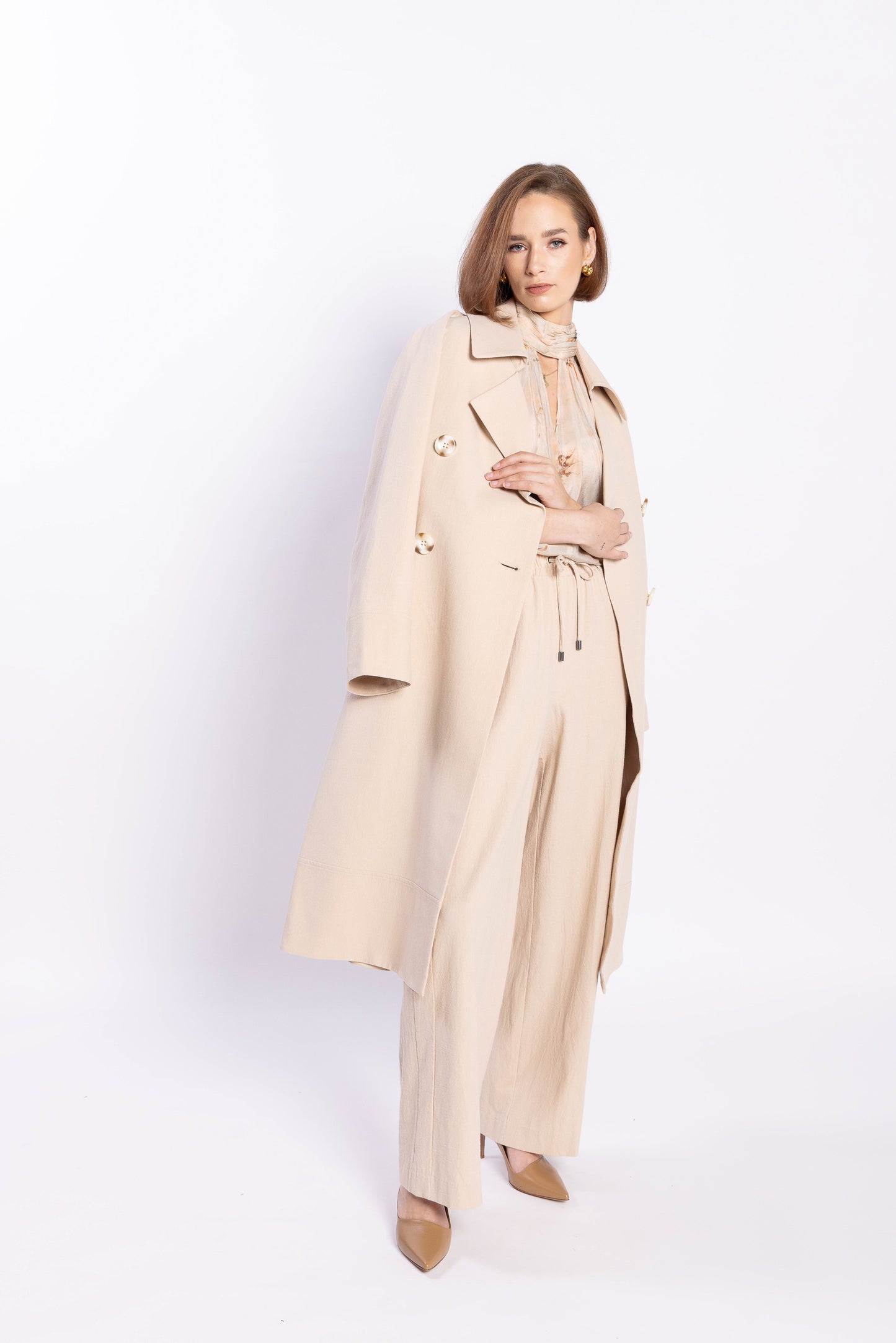 5049L - RIDGE TRENCH COAT - TAUPE