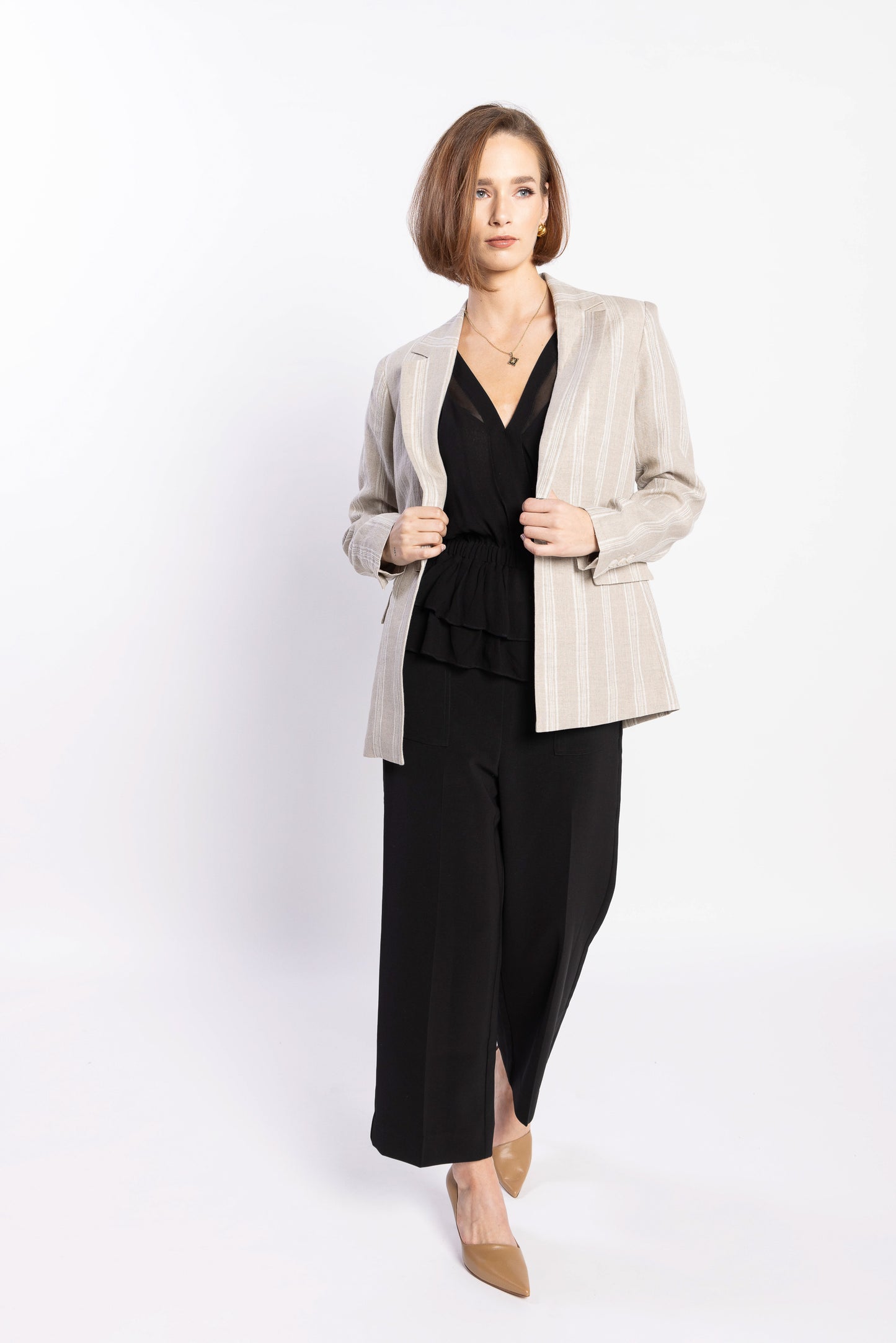 5051L - LIVING BLAZER - NATURAL STRIPE