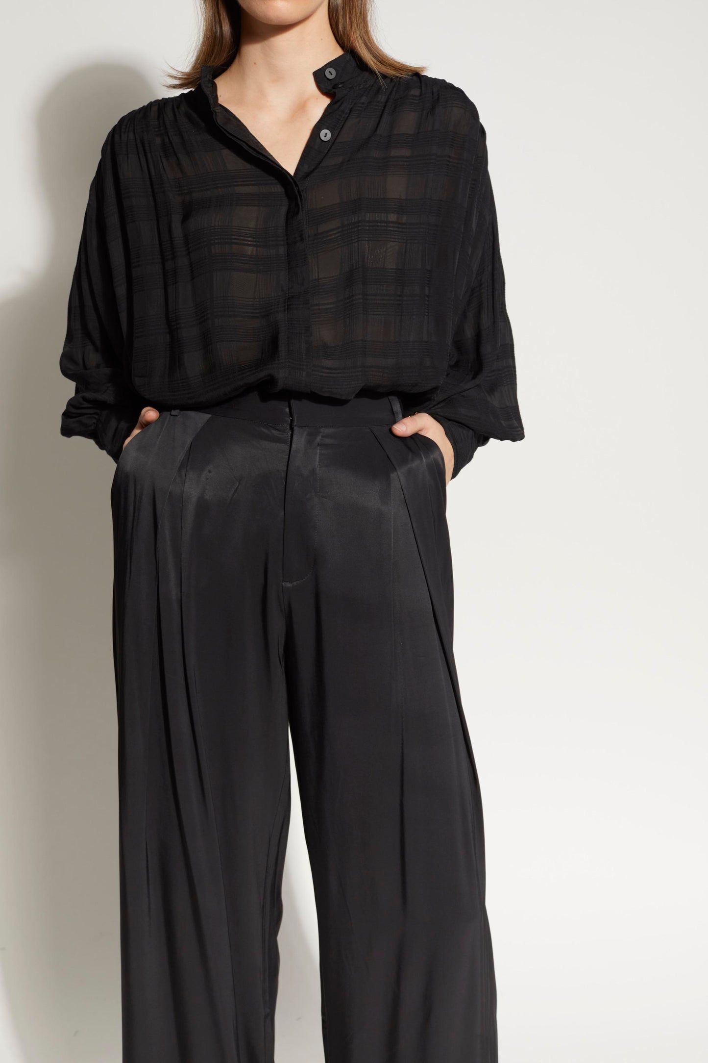 4051L - Bond Pant - Black Satin