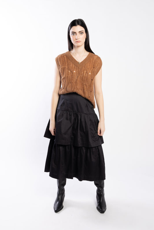 6057L - West Skirt - Black